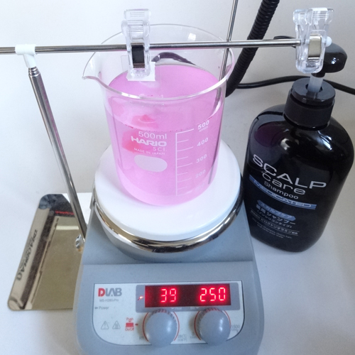 熊野油脂　スカルプケアシャンプー　洗浄力　試験